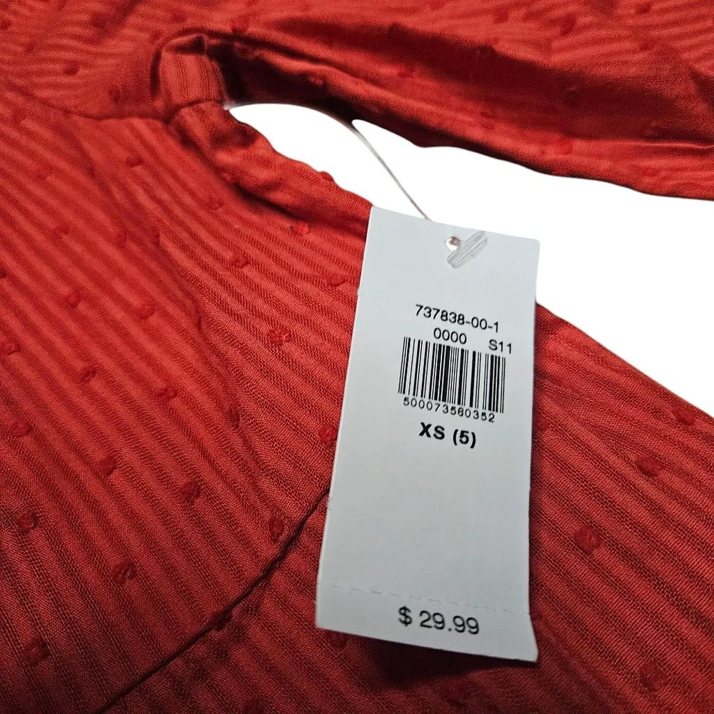 Old Navy XS 5 Burnt Orange Tiered Dress